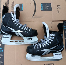 Reebok 4K Pattini da Hockey su Ghiaccio Uomo 9,5 Nero
