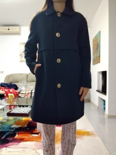 Cappotto blu lana - cappotto,