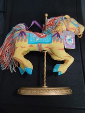 Vintage 1993 American Carousel Classics 13" Horse Herrington Galleries Yellow Bx