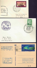 UNPA-Ginevra, 3 francobolli commemorativi diversi 1973, 1974