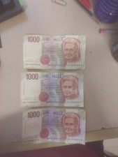 3 Banconote Da 1000 Lire Carta Montessori 3 Ottobre 1990