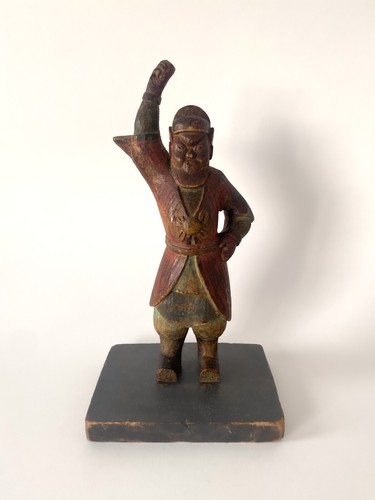 Statuetta antica legno - in,
