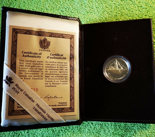 Moneta oro 1991 canada - oro , 100