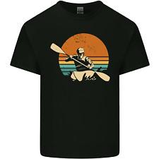 T-shirt kayak kayak canoa sport acquatici uomo cotone leggero