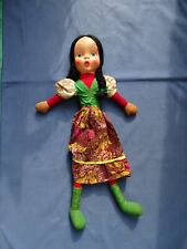 BAMBOLA VINTAGE IN CELLULOIDE E STOFFA-VESTITI CUCITI A MANO