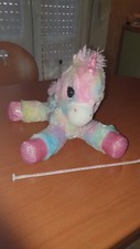 Unicorno Peluche Rosa 30 Cm Sdraiato