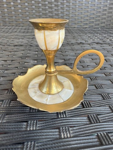 Antico candelabro per - mano, in