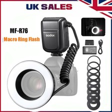 Godox MF-R76 Macro LED Anello Luce Flash 5000K Close Up Speedlite per Fotocamera DSLR