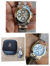 PIERRE BONNET AUTOMATIC CHRONOGRAPH VALJOUX 7750 VINTAGE WATCH UHREN STEEL 42mm