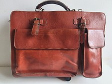 Borsa cartella artigianale 24 ore in vera pelle portadoc. da ufficio e lavoro