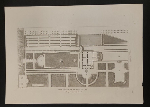 Pianta villa mattei stampa - pianta,