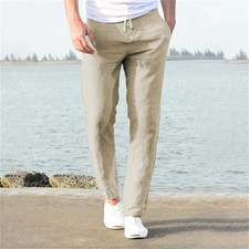 Pantalone Uomo Cotone Lino