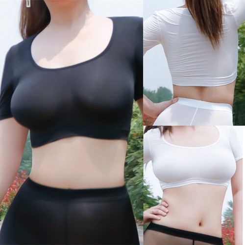 Top corto donna maniche - top, a