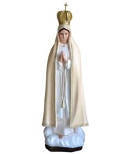 STATUA DELLA MADONNA DI FATIMA CM 90 (CM 98 CON CORONA) IN RESINA MADE IN ITALY 