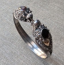 Bracciale Etnico Vintage con serpenti in argento 925