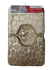 Tris Tappeti Bagno Doccia Bidet Water In Memory Con Fondo Gomma Antiscivolo