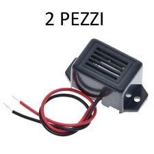 2pezzi Segnalatore acustico buzzer Cicalino 6 - 12V misure 32x12x9 mm cicalino