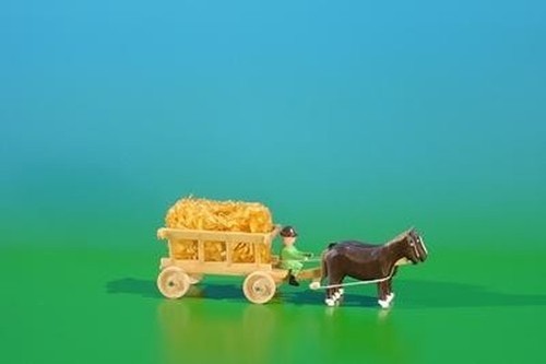 Miniature carrello paglia con - miniature,
