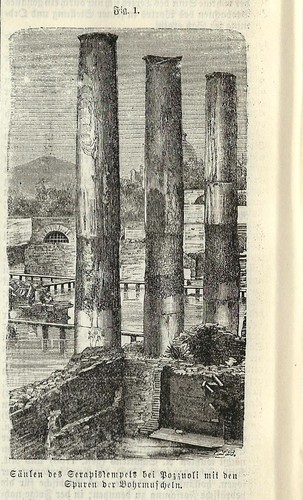 Stampa antica pozzuoli tempio - stampa,