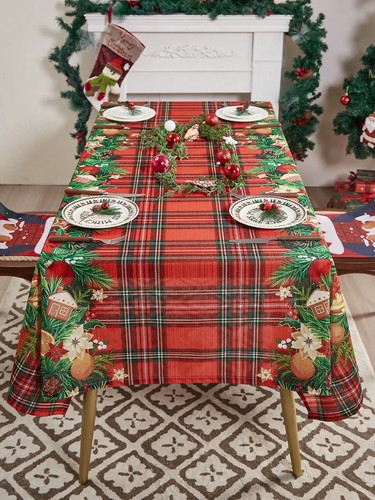 Tovaglia stampata plaid - tovaglia,