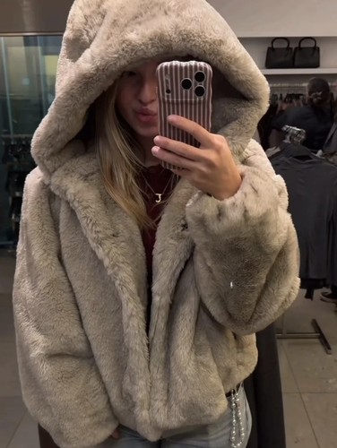 Zara cappotto corto pelliccia - zara,