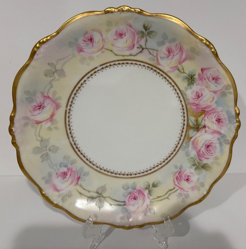 Limoges piatto rose oro - rose,