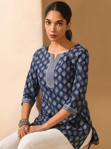 Top tunica donna - indiana, blu