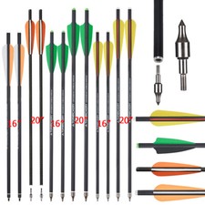 Tiro con l'arco 16/20 pollici carbonio balestra bullone frecce outdoor caccia pratica bersaglio