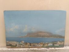 olio su tavoletta fine Ottocento primi Novecento veduta di Palermo pittori...