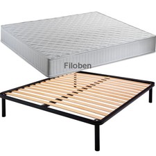 MATERASSO + RETE a DOGHE 140x200  PIAZZA E MEZZA MAXI