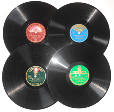 LOTTO di 4 DISCHI GRAMMOFONO