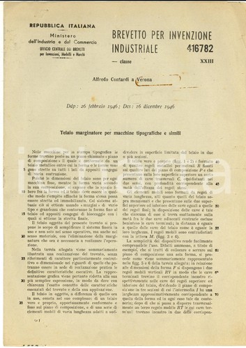 1946 verona brevetto - 1946,