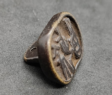 Sigillo antico cuneo di bronzo