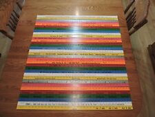Lotto 33 Yardstick Legno Righello Insegna Pubblicitaria Colore Arte Artigianato Hobby