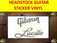  Gibson Lucille Silver Stickers Vinyl Headstock Guitar & Bass Pegatina