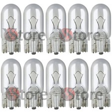 10X LAMPADE T10 LUCI POSIZIONE TARGA W2.1x9.5d AUTO TUTTO VETRO 12V 5W INTERNI
