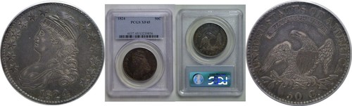 1824 bust half - bust, dollar