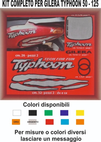 Adesivi gilera typhoon 125 - gilera,