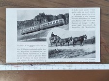 San Marino 1932 due antiche stampe: treno e calesse + torre Cesta/Fratta Titano