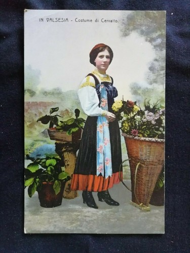 Cartolina valsesia costume - valsesia,