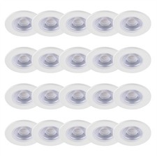 Set 20 Downlight da Incasso Bianco Opaco 6W LED Antincendio IP65 4000K