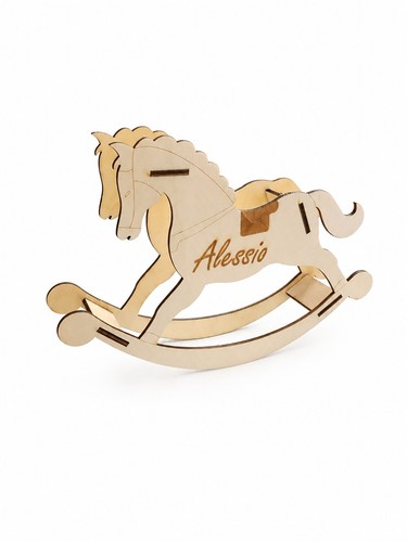 Cavallo dondolo legno con - cavallo,
