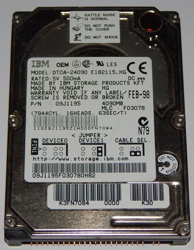 Ibm travelstar dtca - travelstar, dtca-24090