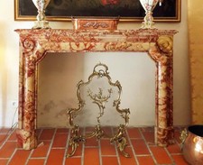 Camino XIX sec. - Marmo Rosso dei Pirenei - stile Louis XIV - Prezzo 4500 €