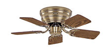 Ventilatore da Soffitto Senza Luce Piatto Ventola Classic 79 CM Ottone Quercia
