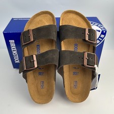 Sandali unisex Birkenstock Arizona zoccoli morbidi plantare pelle scamosciata moka 37-45