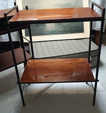 Tavolino da Caffè & porta riviste legno e metallo stile svedese anni '60