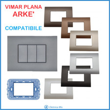 Placca Placche VIMAR ARKE Compatibile 3 4 7 posti moduli Supporto Bianca Nera