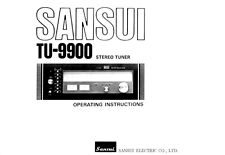 Scansioni digitali ad alta risoluzione del raro sintonizzatore Sansui TU-9900 manuale d'uso