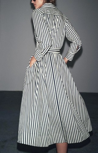 Zara abito camicia righe - zara,